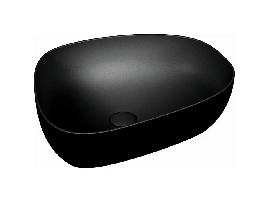 Vasque a poser asymetrique Vitra Outline - Noir mat