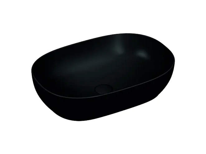 Vasque à poser ovale VITRA Outline - Noir mat