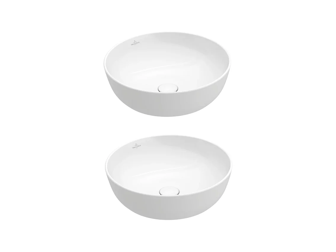 Lot de deux vasques rondes à poser VILLEROY ET BOCH Artis Blanc