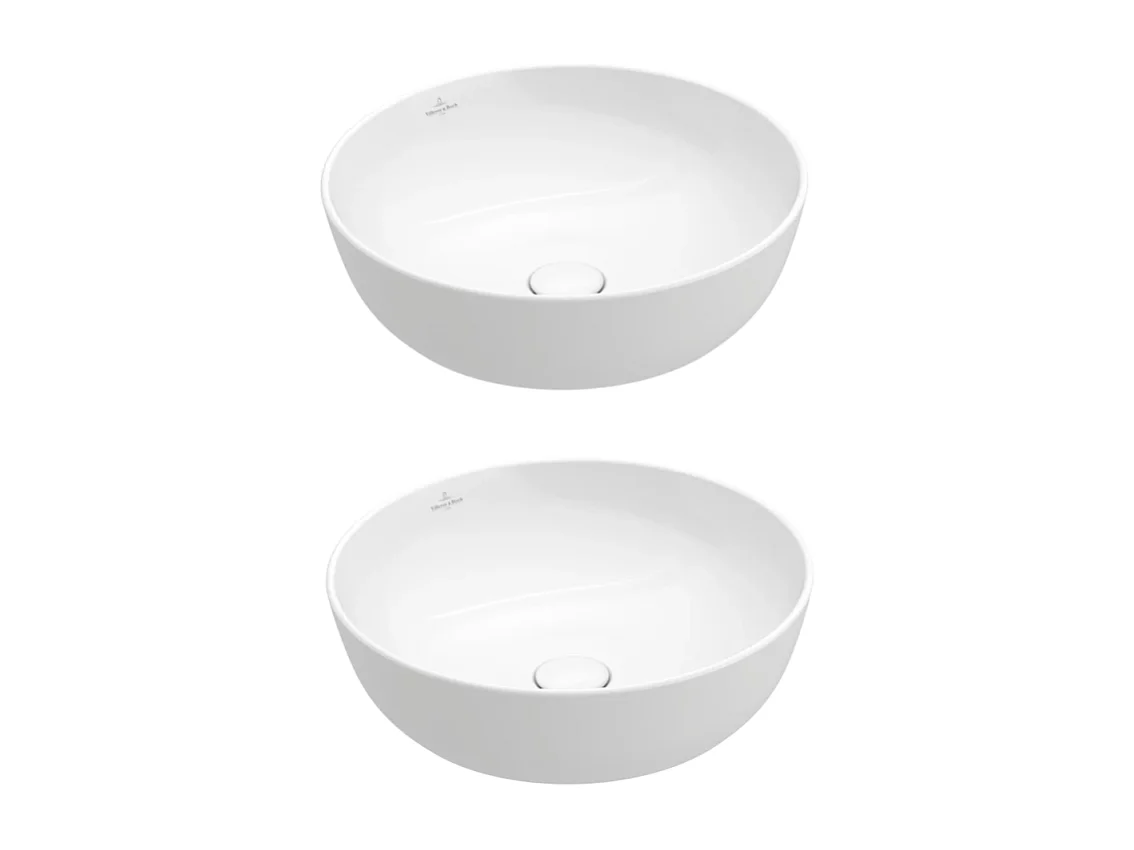 Lot de deux vasques rondes à poser VILLEROY ET BOCH Artis Blanc