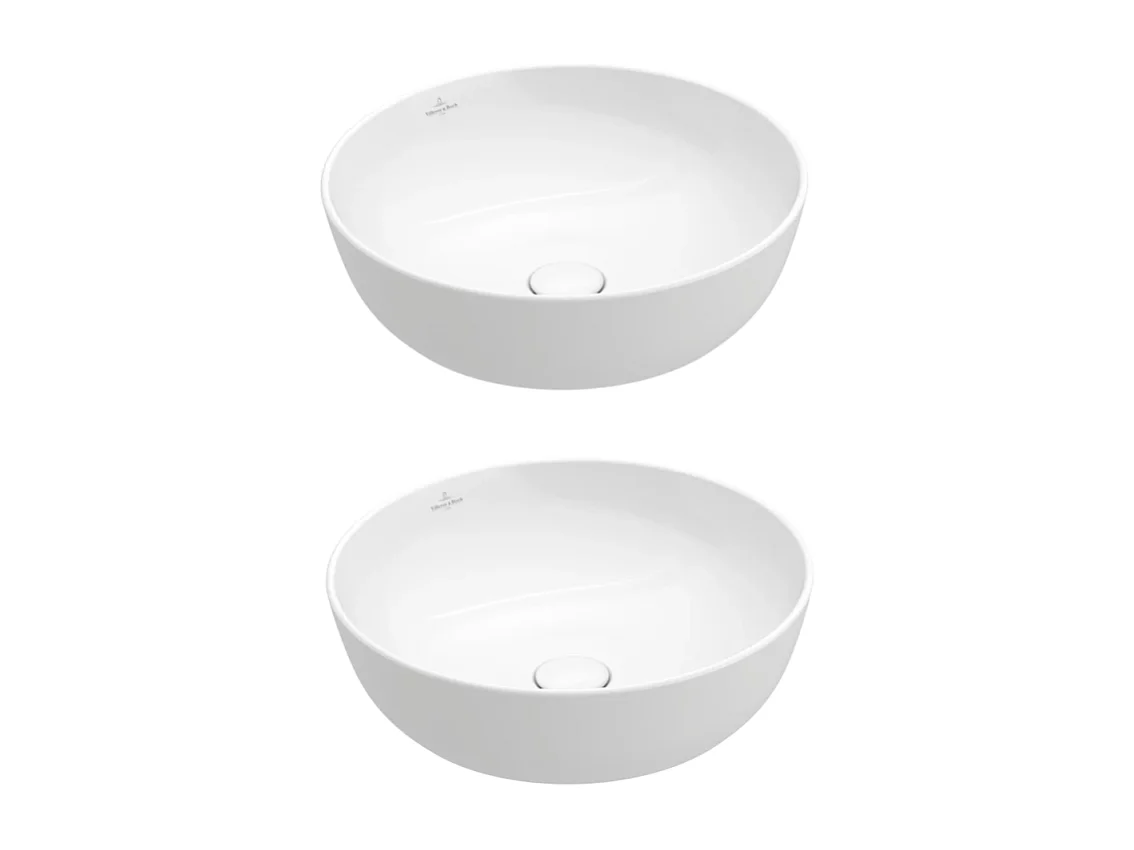 Lot de deux vasques rondes à poser VILLEROY ET BOCH Artis Blanc