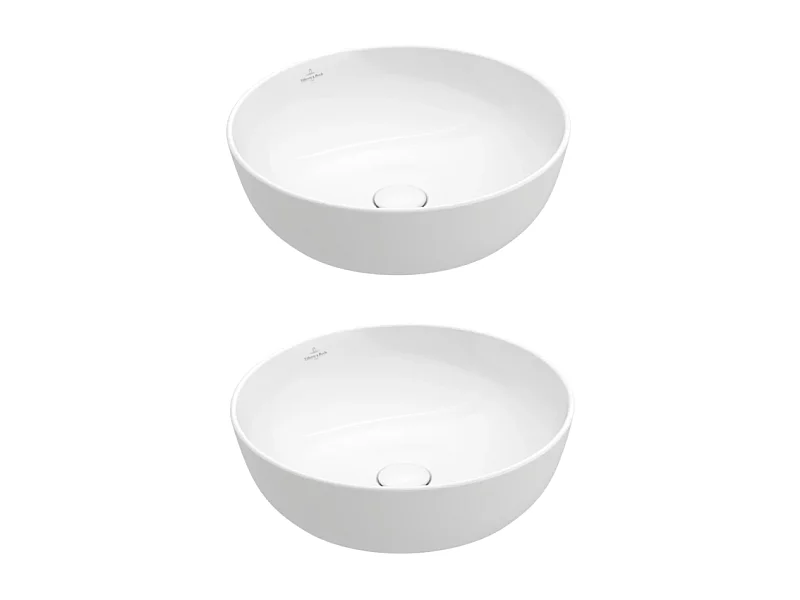 Lot de deux vasques rondes à poser VILLEROY ET BOCH Artis Blanc