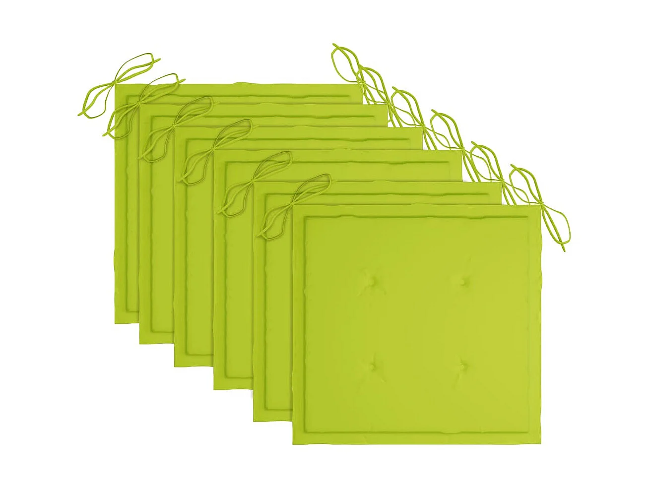 Chaises de jardin empilables avec coussins 6 pcs Teck solide 79