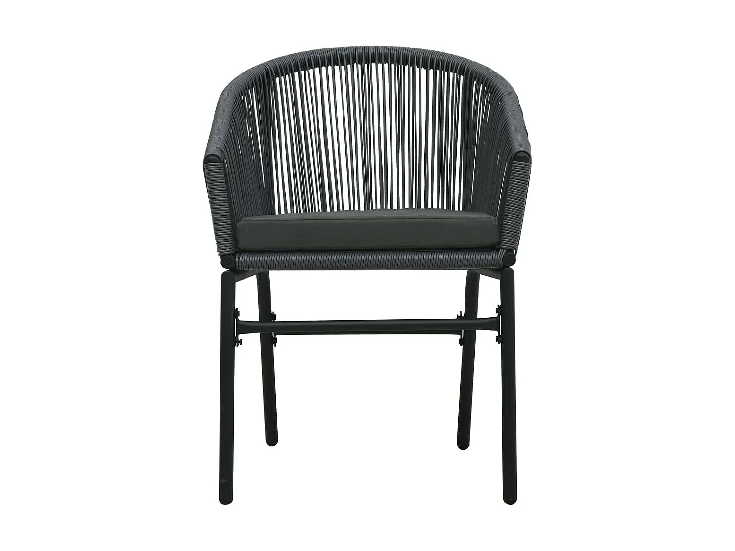 Chaises de jardin 2 pcs Anthracite Rotin PVC