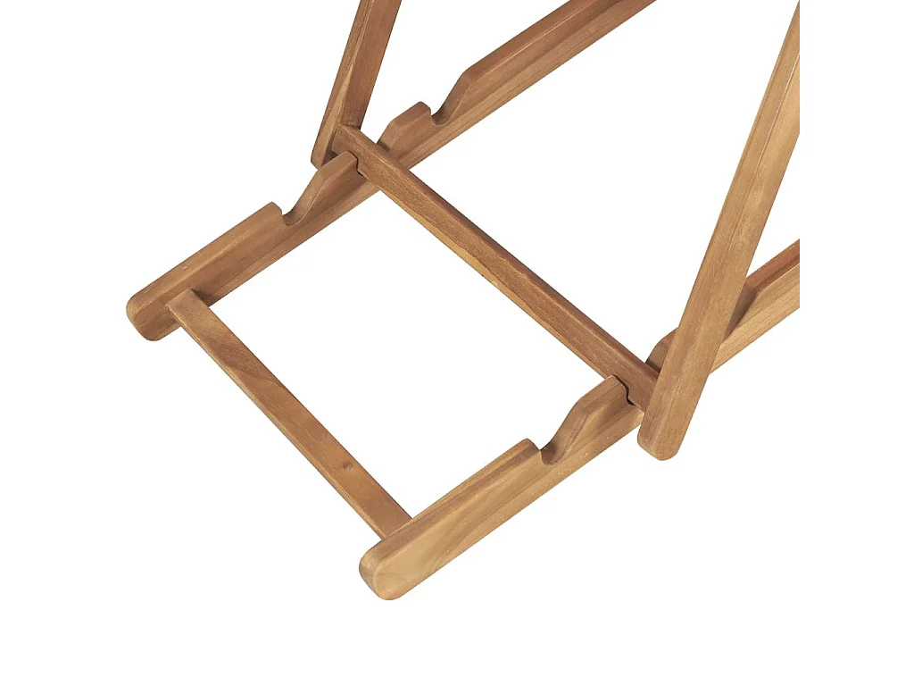 Chaise de plage pliable Bois de teck solide Rouge