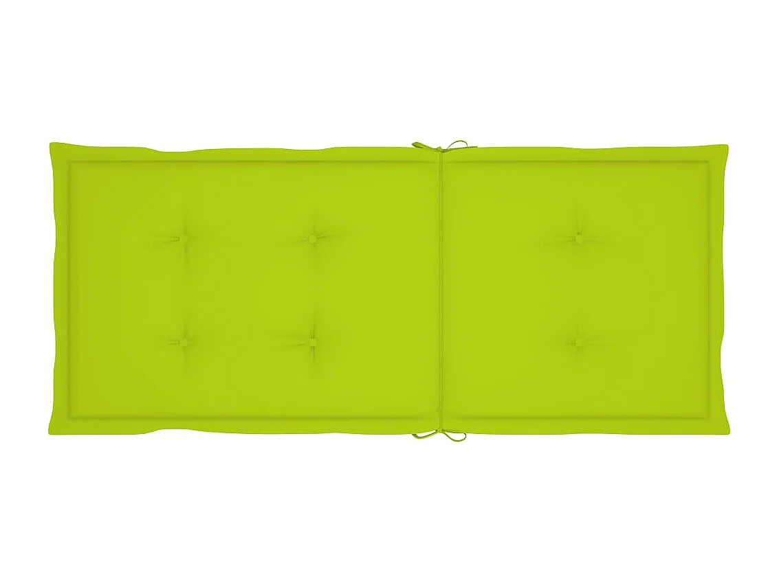 Chaises de jardin 4 pcs avec coussins vert vif Bois de teck