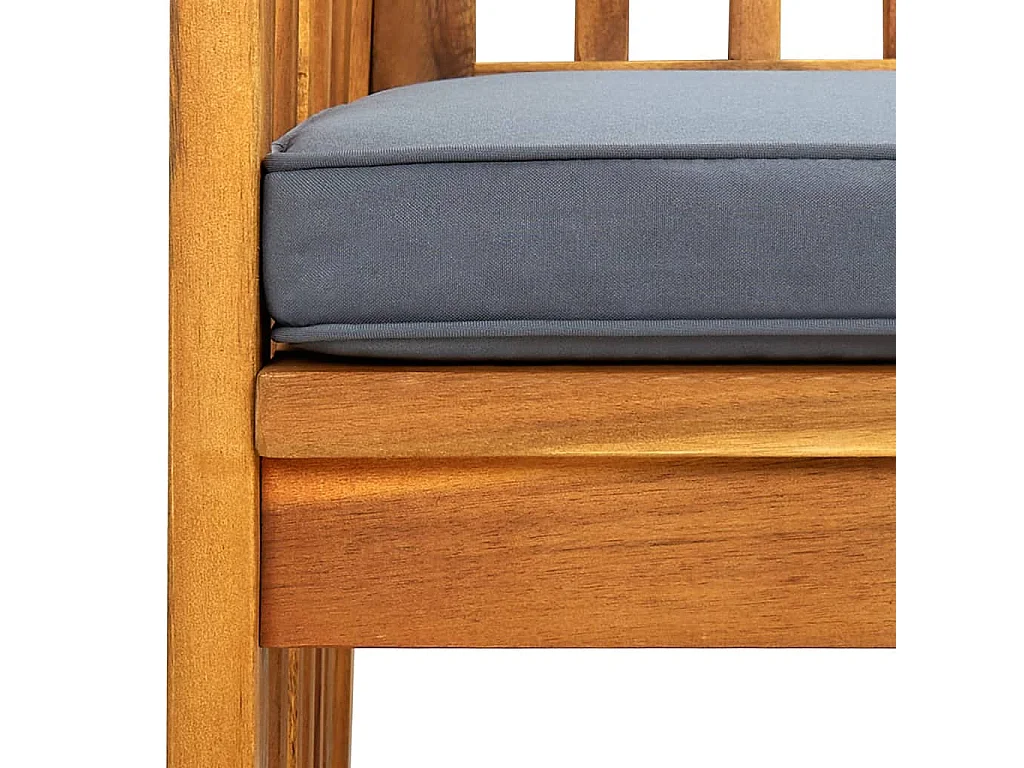 Chaises à dîner de jardin 3pcs et coussins Bois d'acacia massif