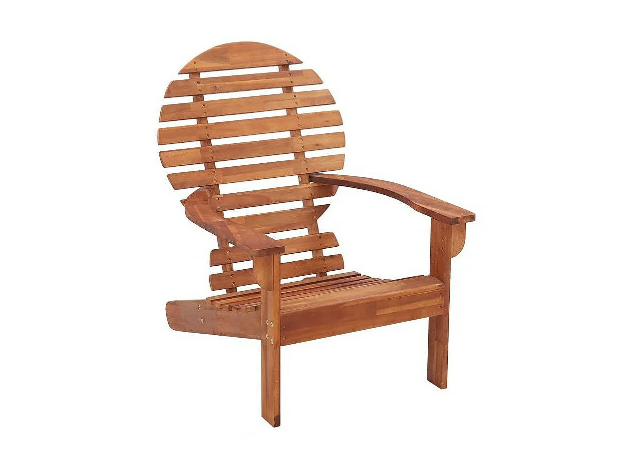 Chaise de jardin acacia massif foncé Alline