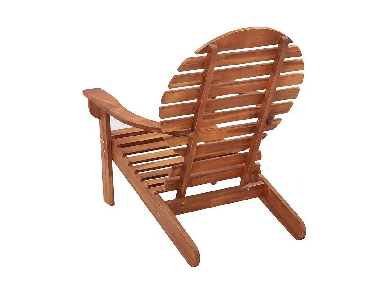Chaise de jardin acacia massif foncé Alline