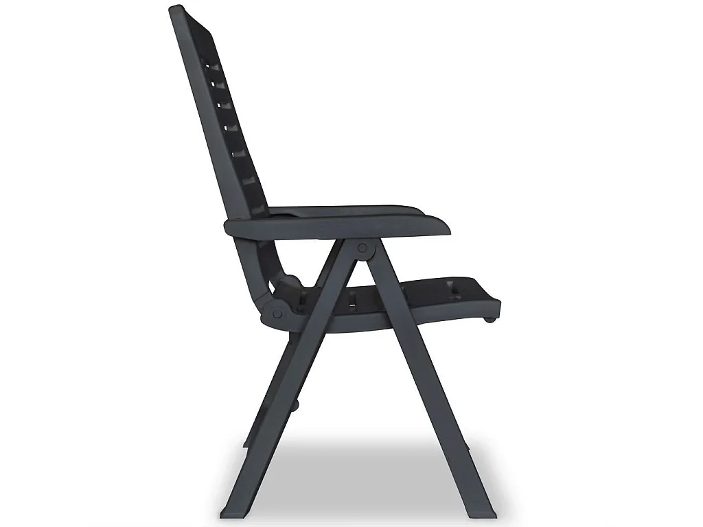 Chaises inclinables de jardin 6 pcs Plastique Anthracite