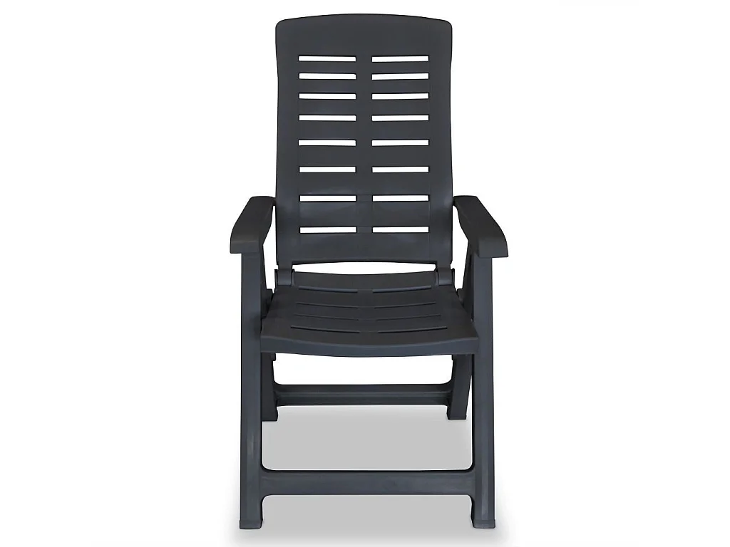 Chaises inclinables de jardin 6 pcs Plastique Anthracite
