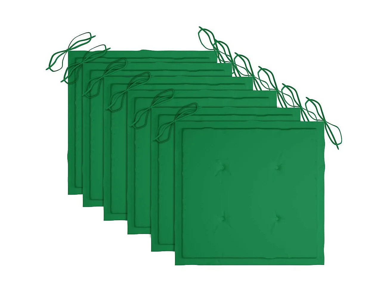 Chaises de jardin empilables avec coussins 6 pcs Teck solide 15