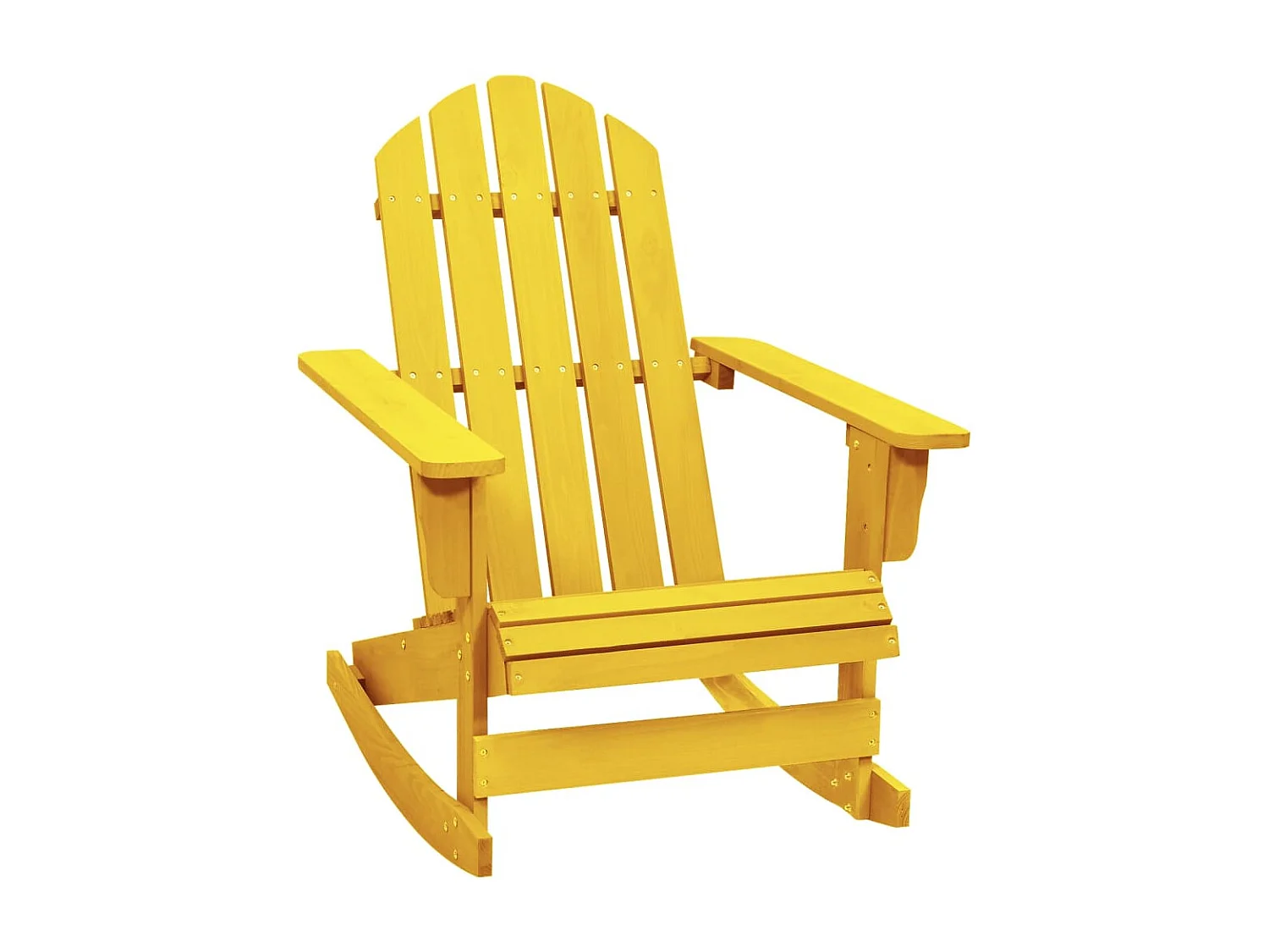 Chaise à bascule de jardin Adirondack Bois de sapin Jaune