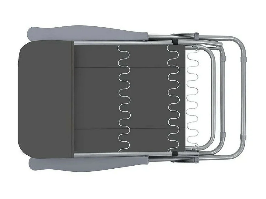 Chaise de jardin pliable tissu gris et métal Ralsa - Lot de 2