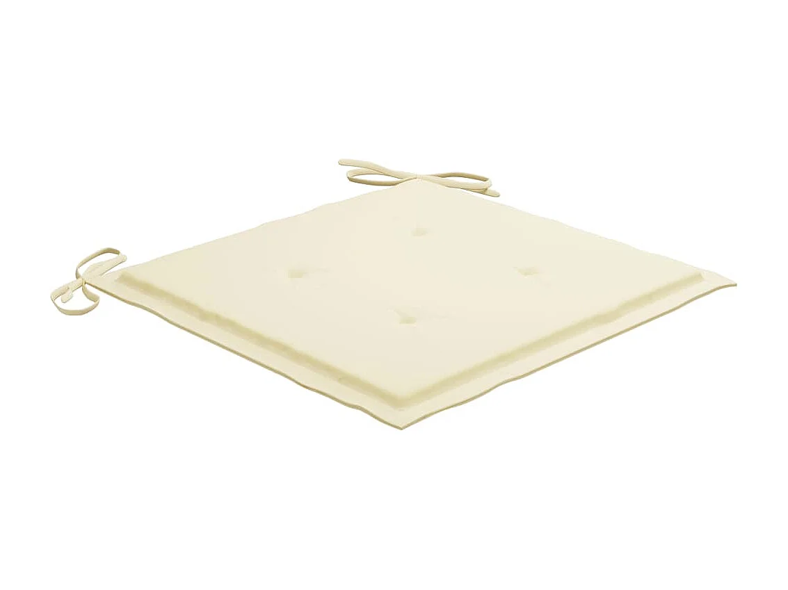 Chaises de jardin empilables avec coussins 8 pcs Teck solide 23