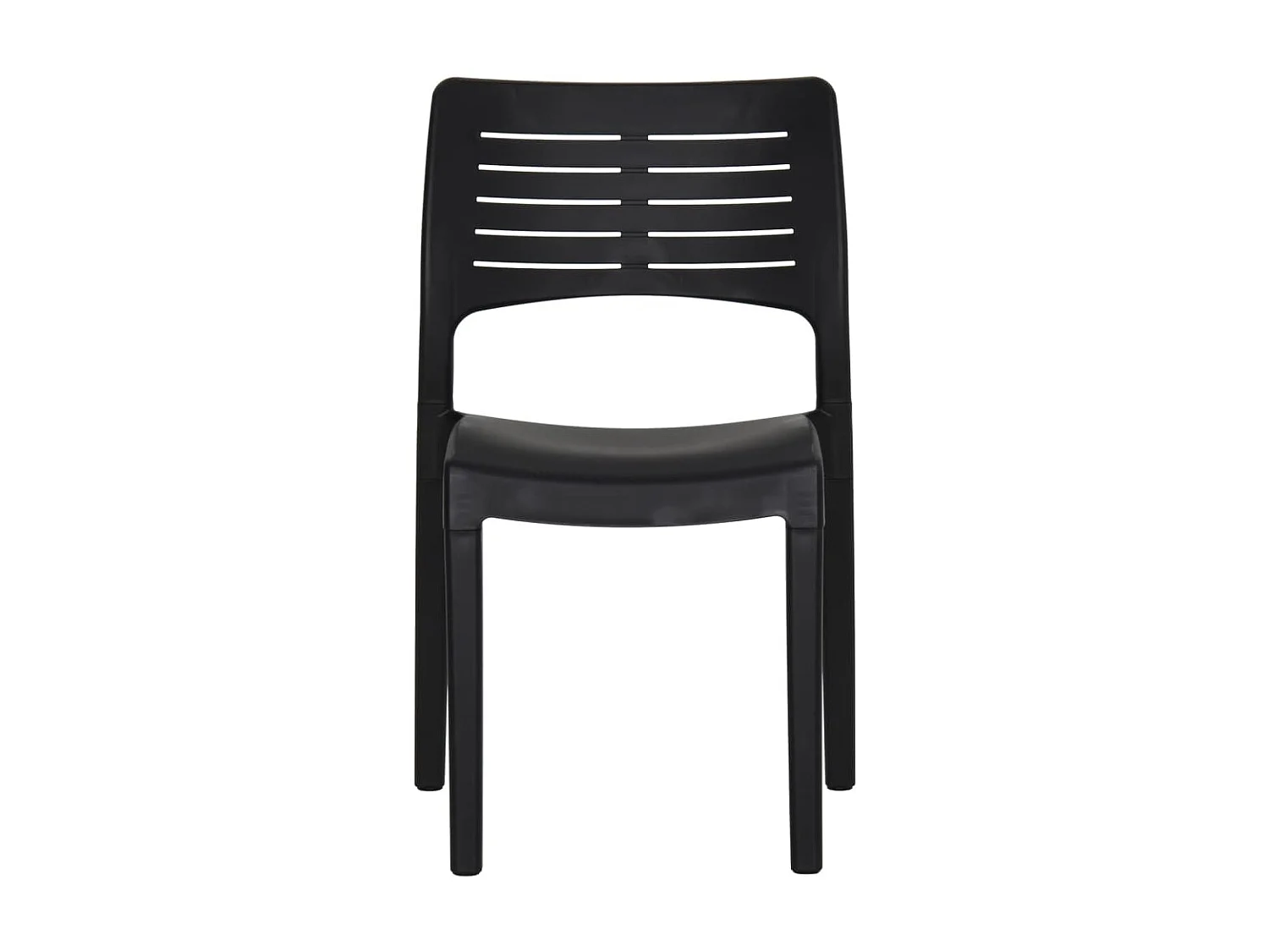 Chaises de jardin 2 pcs Anthracite Polypropylène