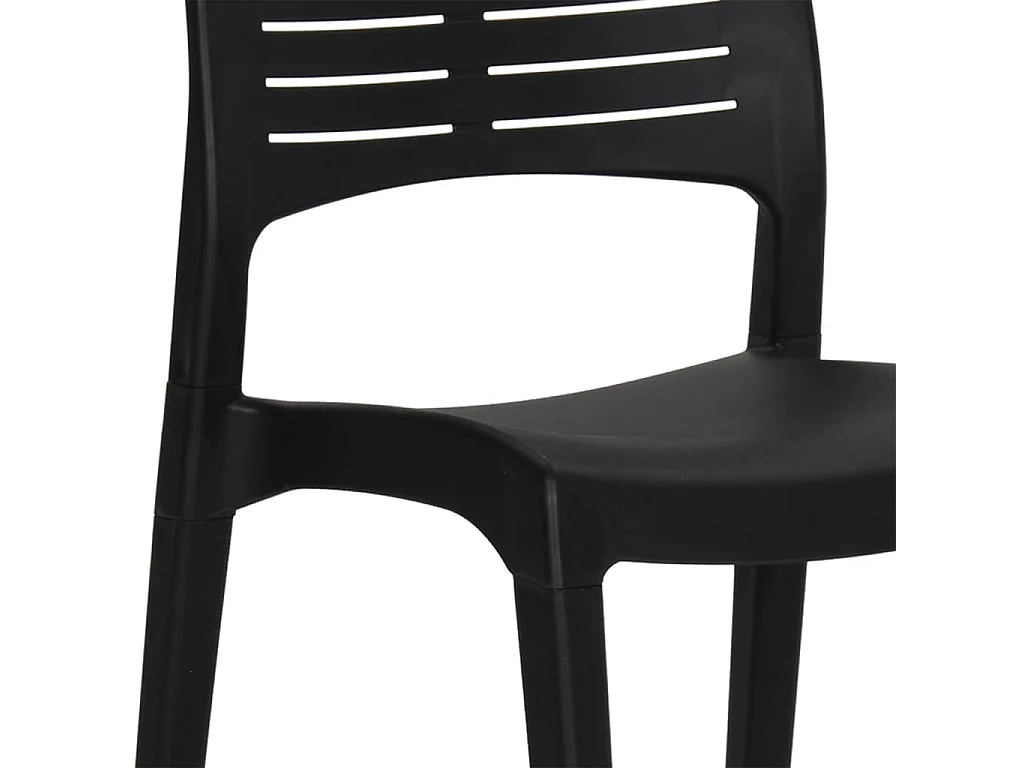 Chaises de jardin 2 pcs Anthracite Polypropylène