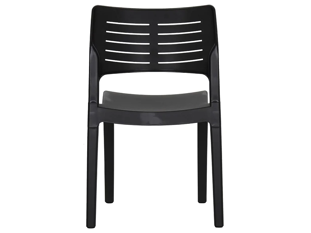 Chaises de jardin 2 pcs Anthracite Polypropylène