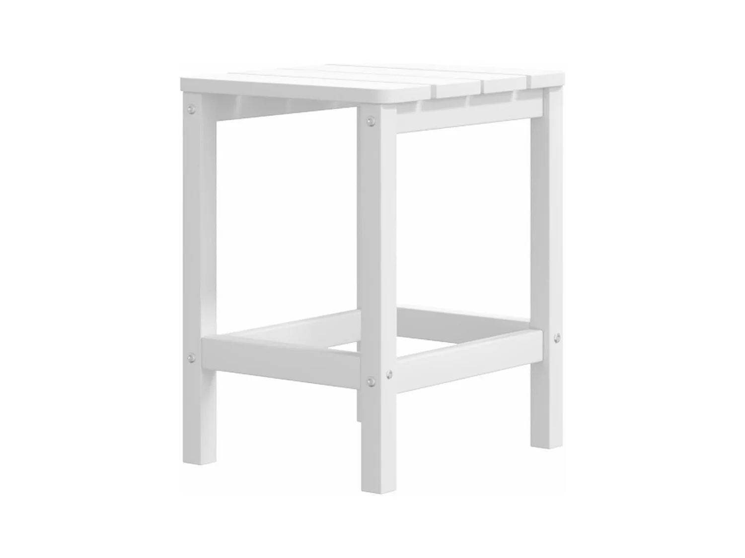 Chaise de jardin Adirondack repose-pied table PEHD Blanc