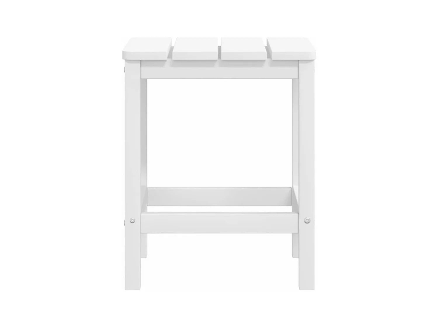 Chaise de jardin Adirondack repose-pied table PEHD Blanc