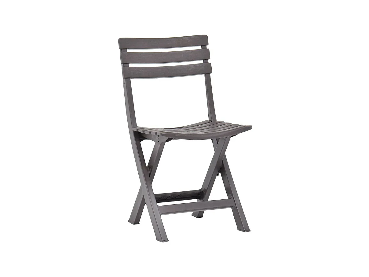 Chaises de jardin pliables 2 pcs Plastique Mocha