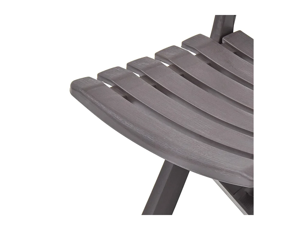 Chaises de jardin pliables 2 pcs Plastique Mocha
