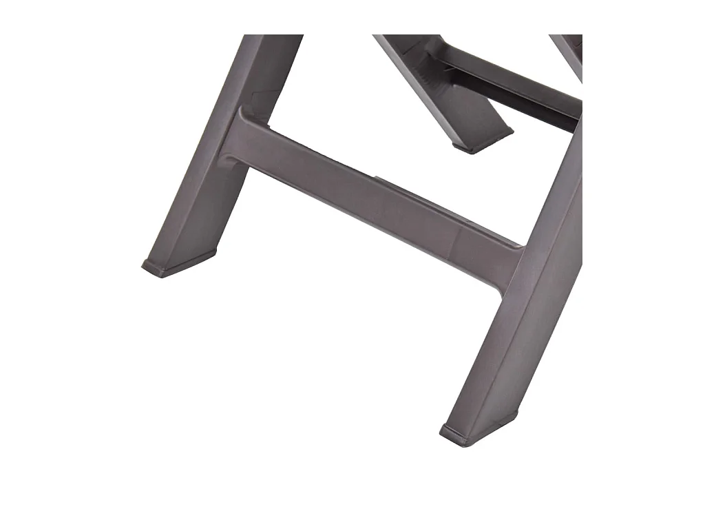 Chaises de jardin pliables 2 pcs Plastique Mocha