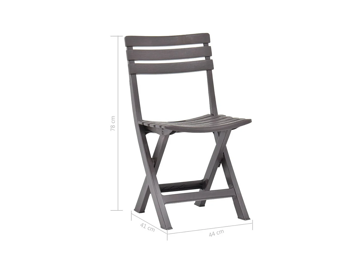Chaises de jardin pliables 2 pcs Plastique Mocha