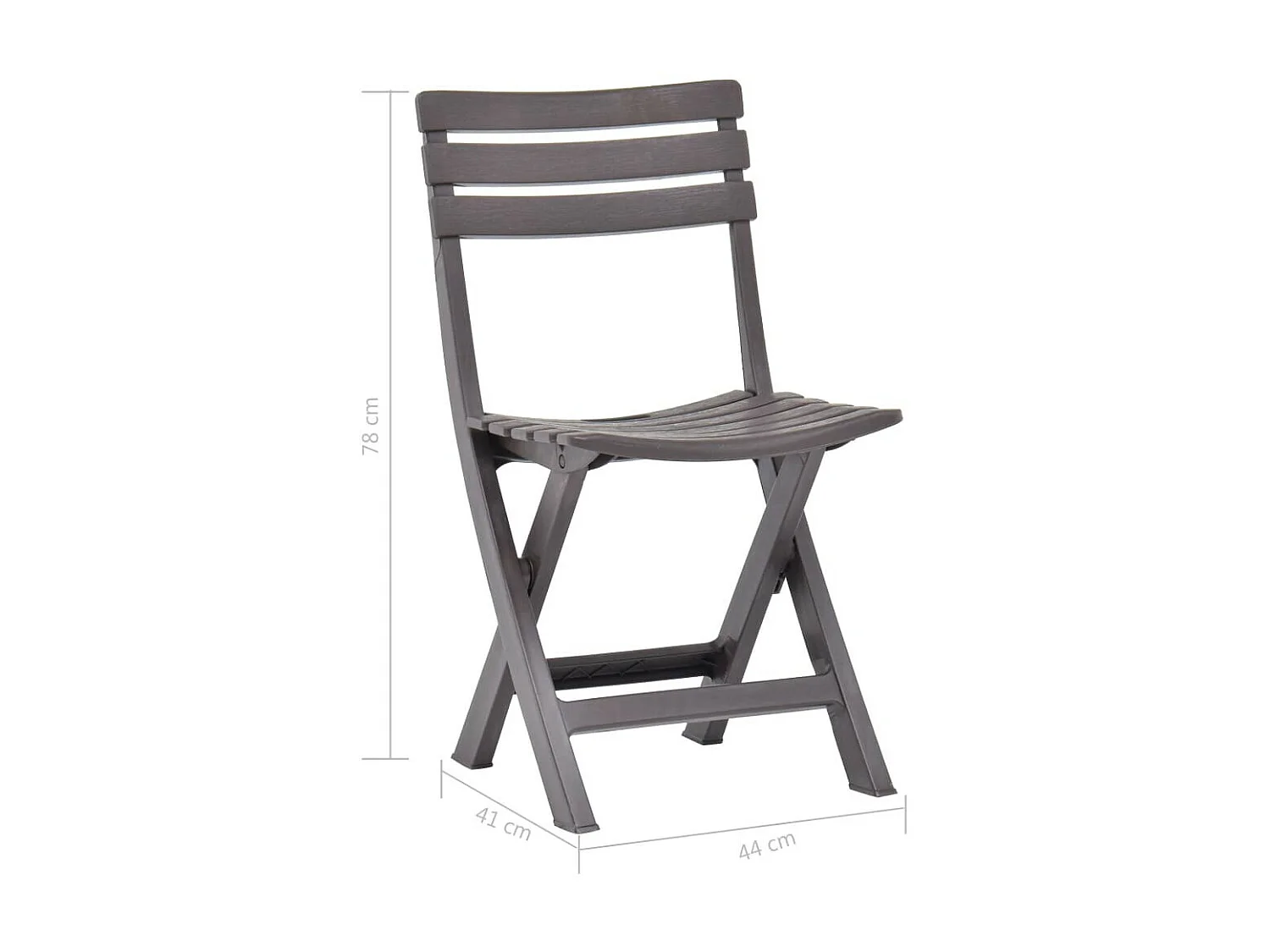 Chaises de jardin pliables 2 pcs Plastique Mocha