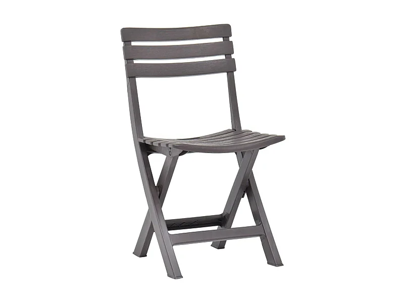 Chaises de jardin pliables 2 pcs Plastique Mocha