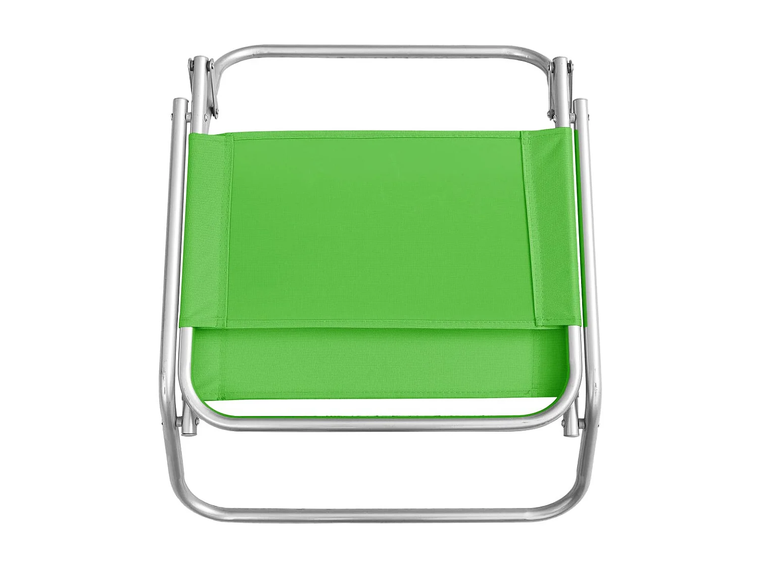 Chaises de plage pliables 2 pcs Vert Tissu