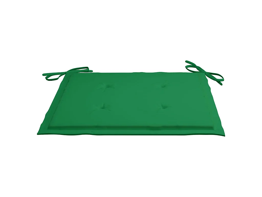 Chaises de jardin 2 pcs avec coussins vert Bois de teck massif 16