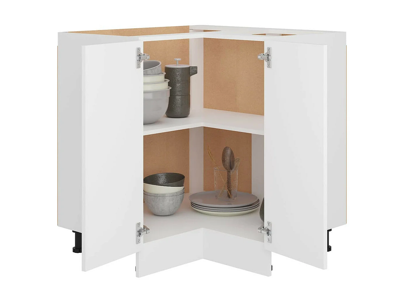 Meuble bas d'angle de cuisine Blanc 75,5x75,5x80,5