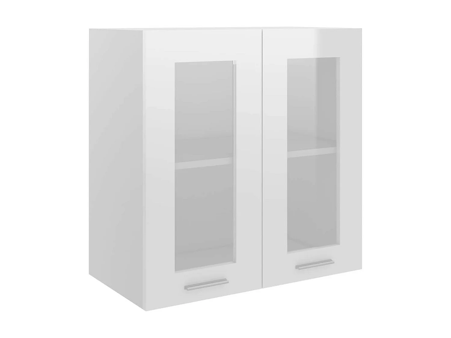 Armoire en verre suspendue Blanc brillant 60x31x60