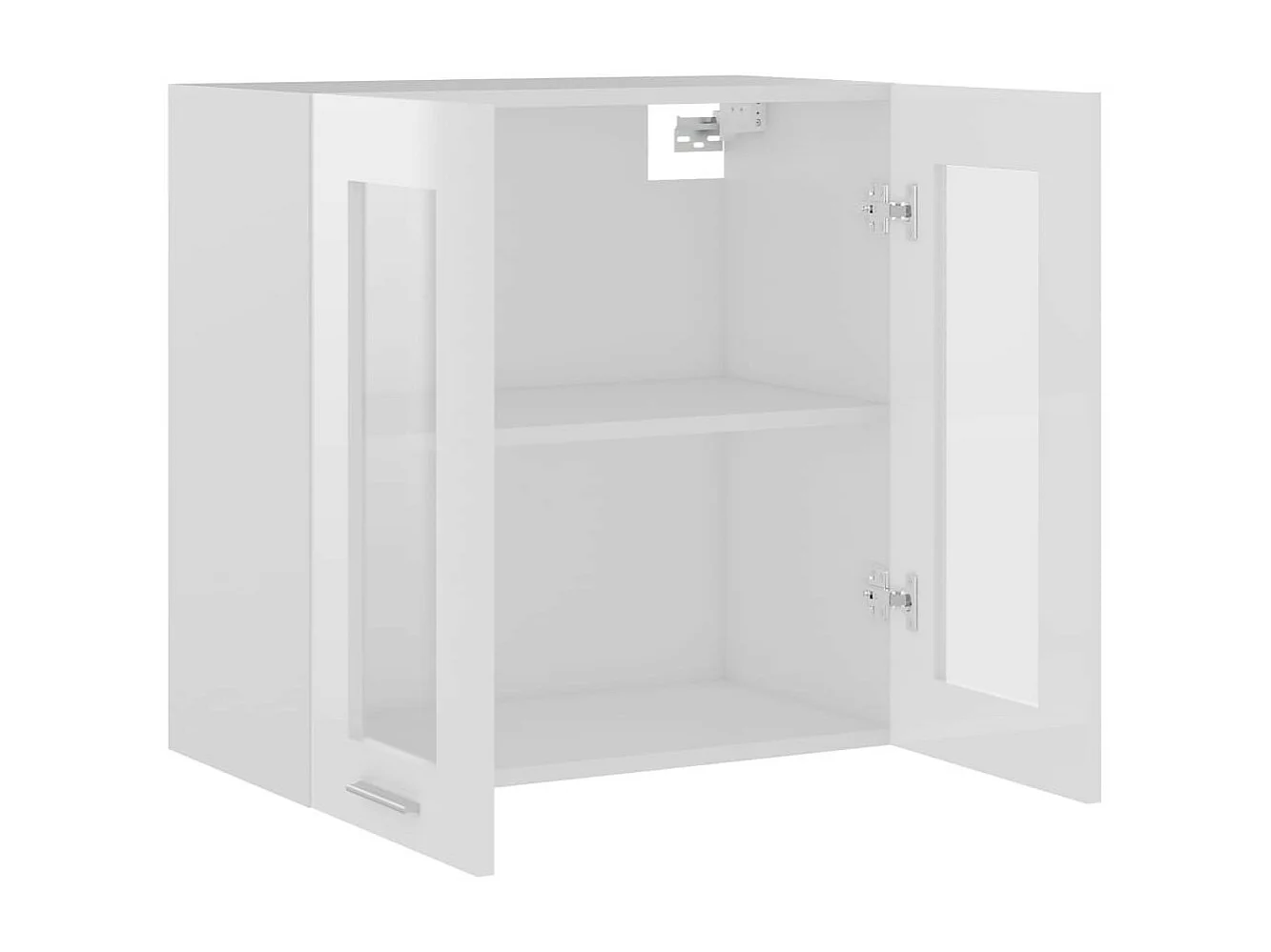 Armoire en verre suspendue Blanc brillant 60x31x60