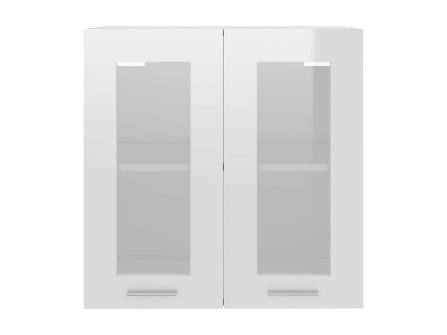 Armoire en verre suspendue Blanc brillant 60x31x60
