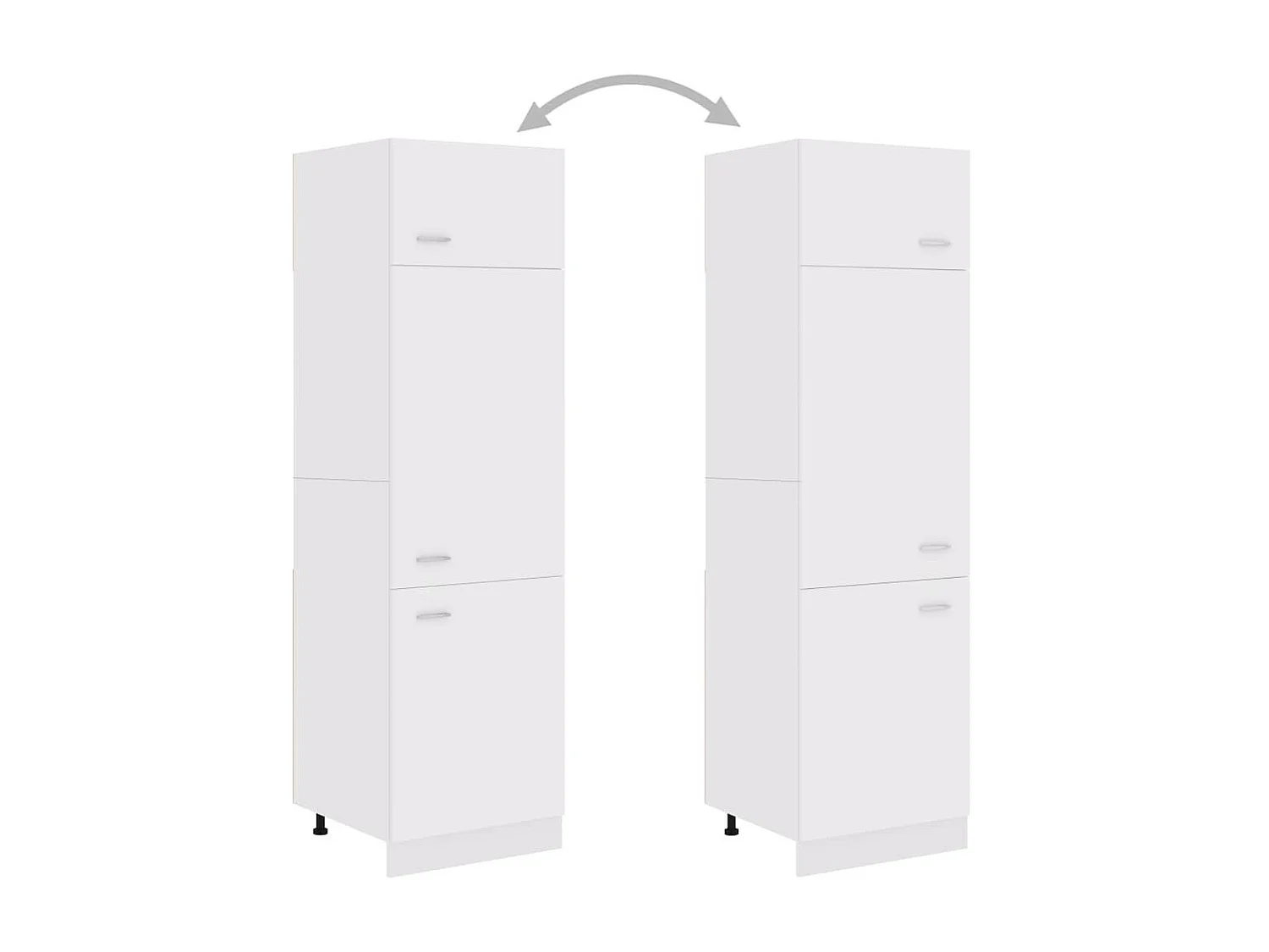 Armoire de cuisine Blanc 60x57x207