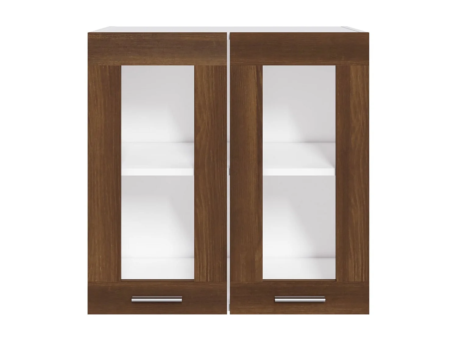 Armoire vitrée suspendue Chêne brun 60x31x60 Bois ingénierie