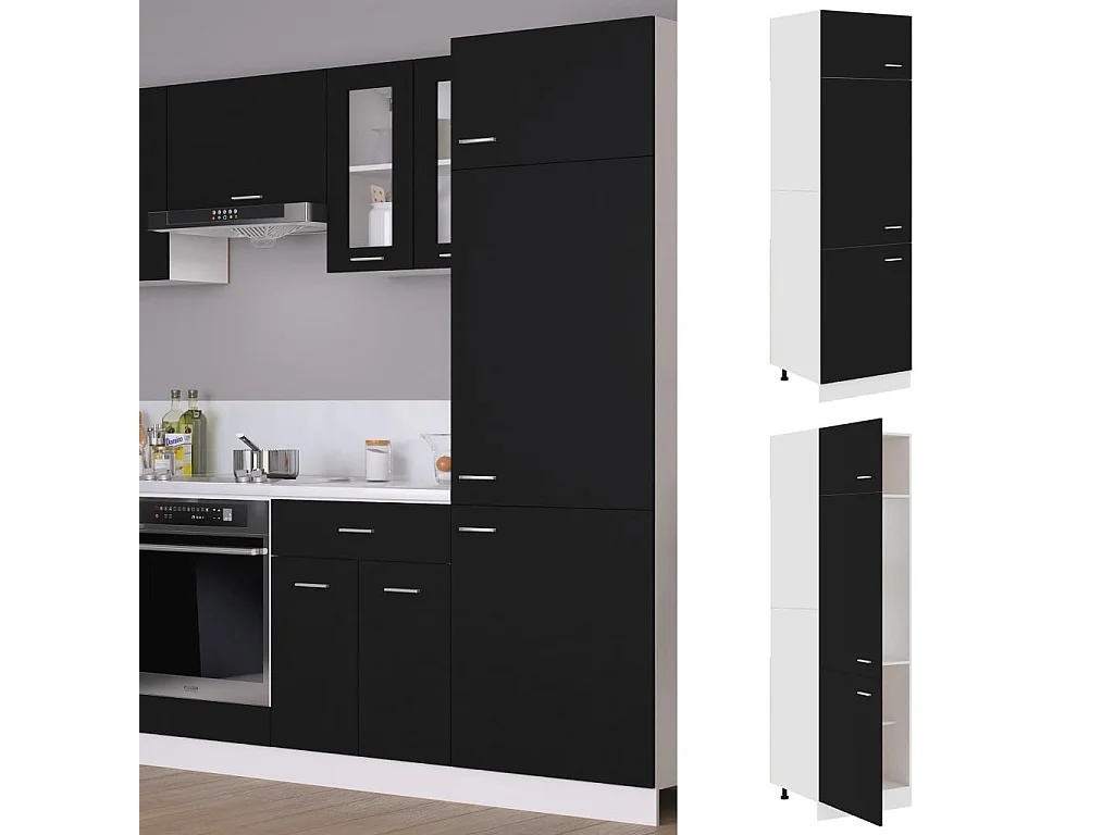 Armoire de cuisine Noir 60x57x207 2
