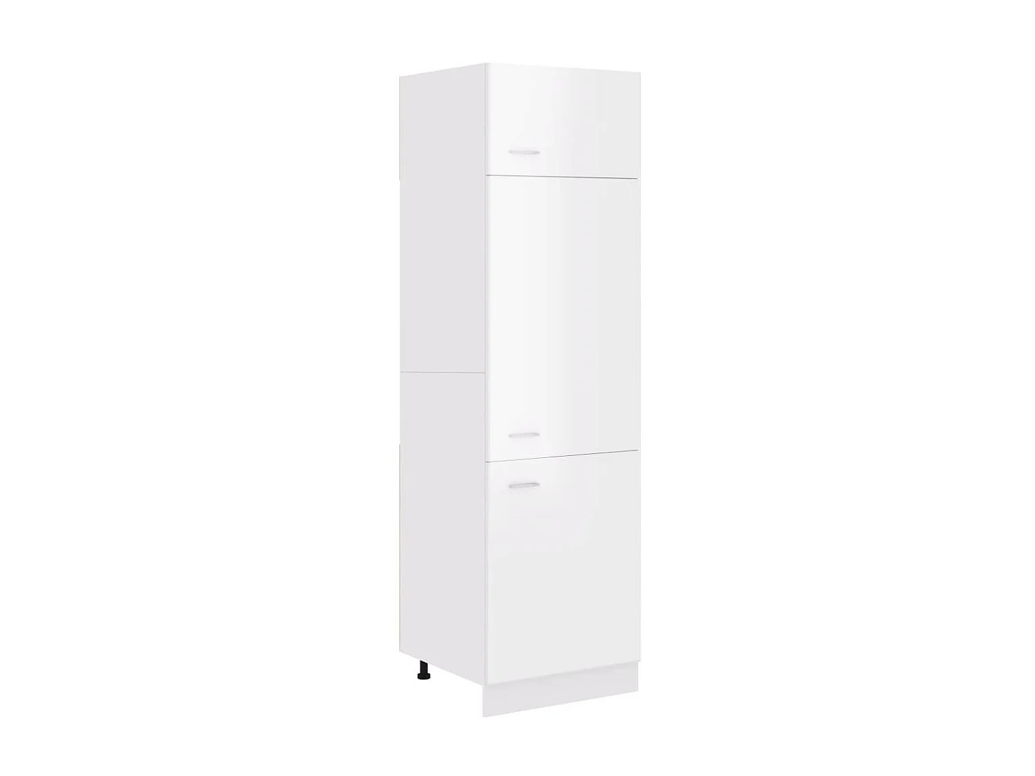 Armoire de cuisine Blanc brillant 60x57x207