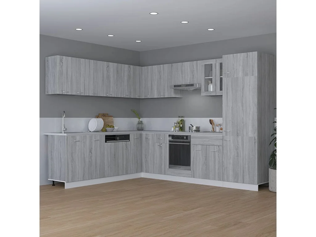 Armoire suspendue Sonoma gris 80x31x60 Bois d'ingénierie