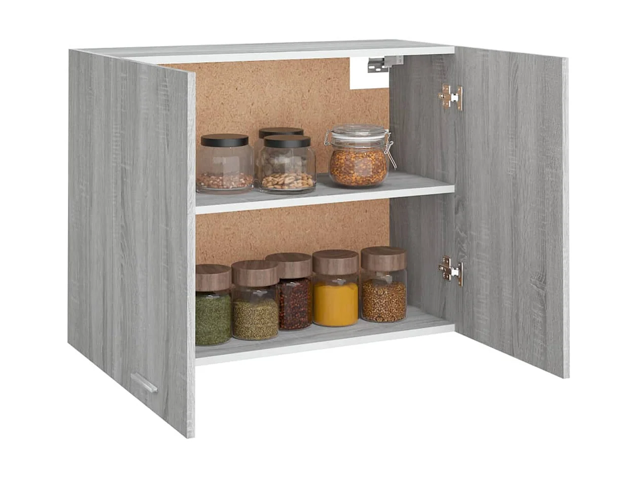 Armoire suspendue Sonoma gris 80x31x60 Bois d'ingénierie