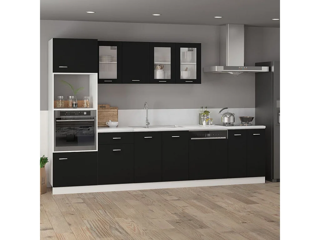 Armoire de cuisine Noir 60x46x81,5 2