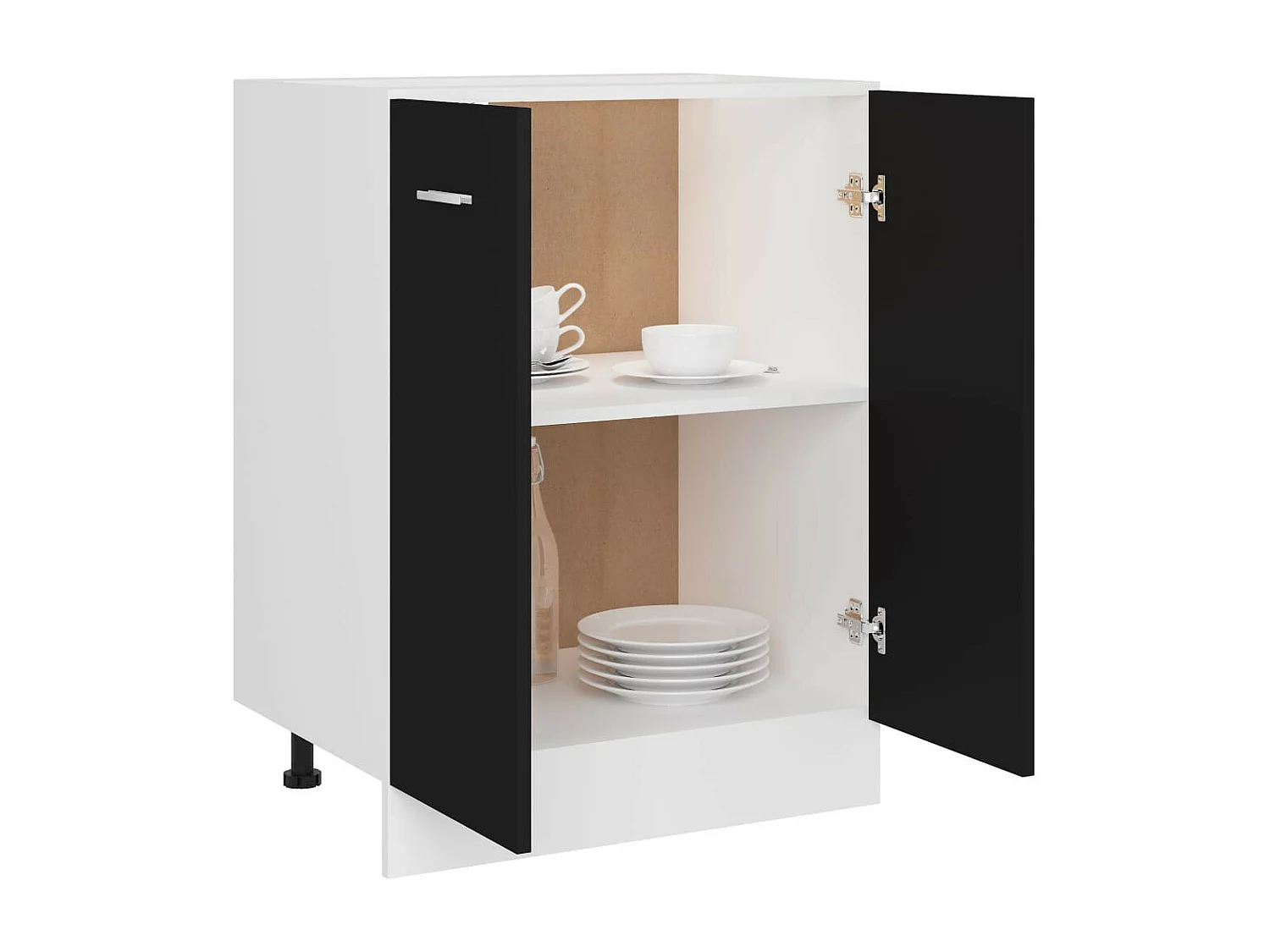 Armoire de cuisine Noir 60x46x81,5 2