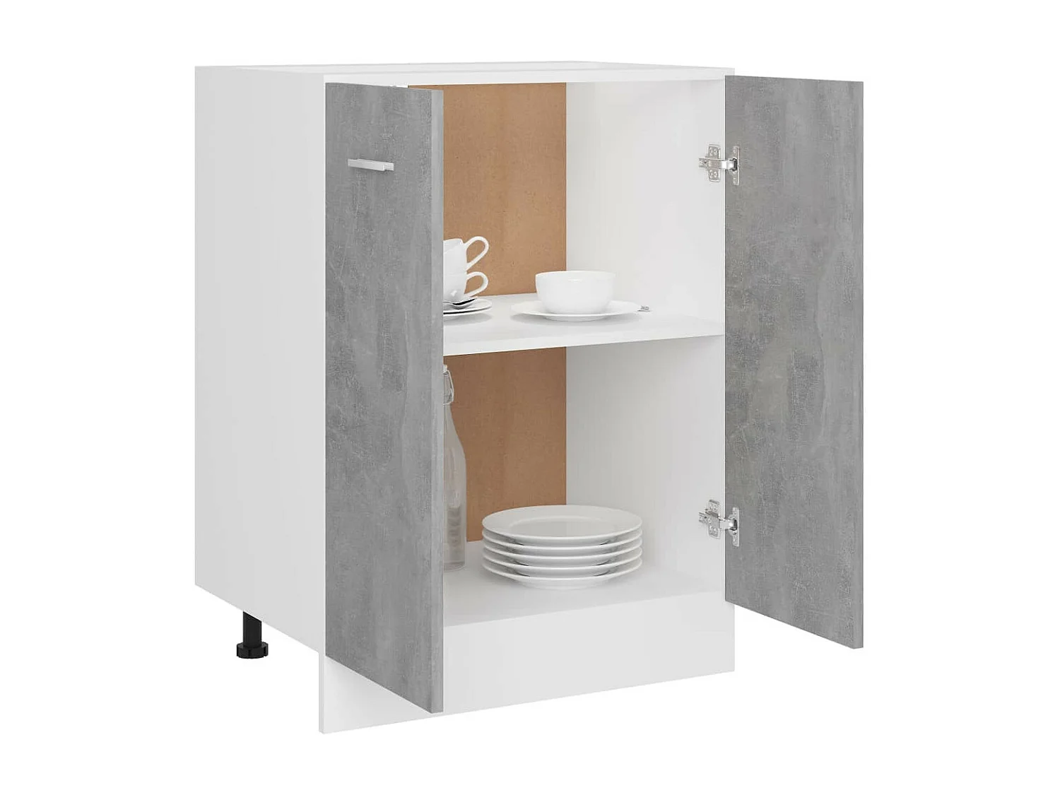 Armoire de cuisine Gris béton 60x46x81,5 2