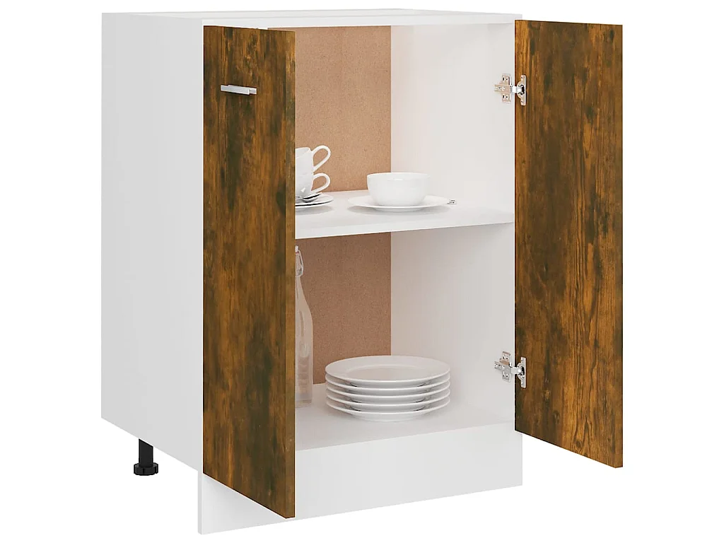 Armoire de plancher Chêne fumé 60x46x81,5 Bois d'ingénierie