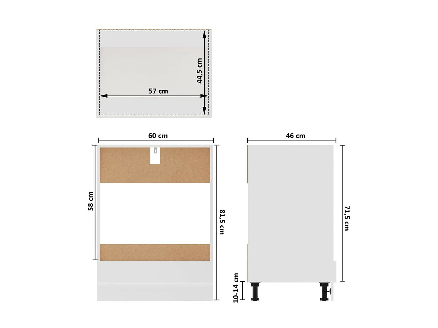 Armoire de cuisine Blanc 60x46x81,5 2
