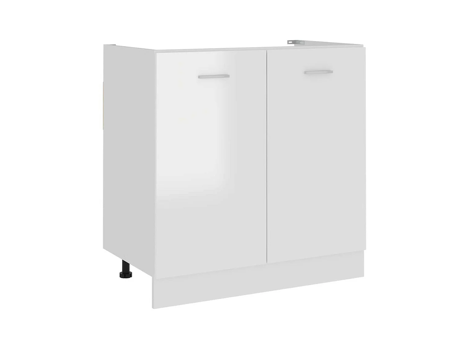 Meuble de cuisine sous évier Blanc brillant 80x46x81,5