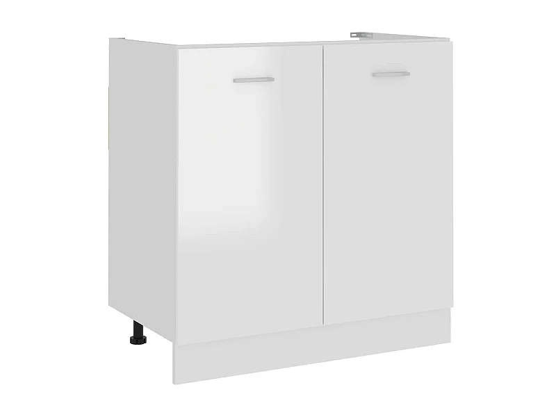 Meuble de cuisine sous évier Blanc brillant 80x46x81,5