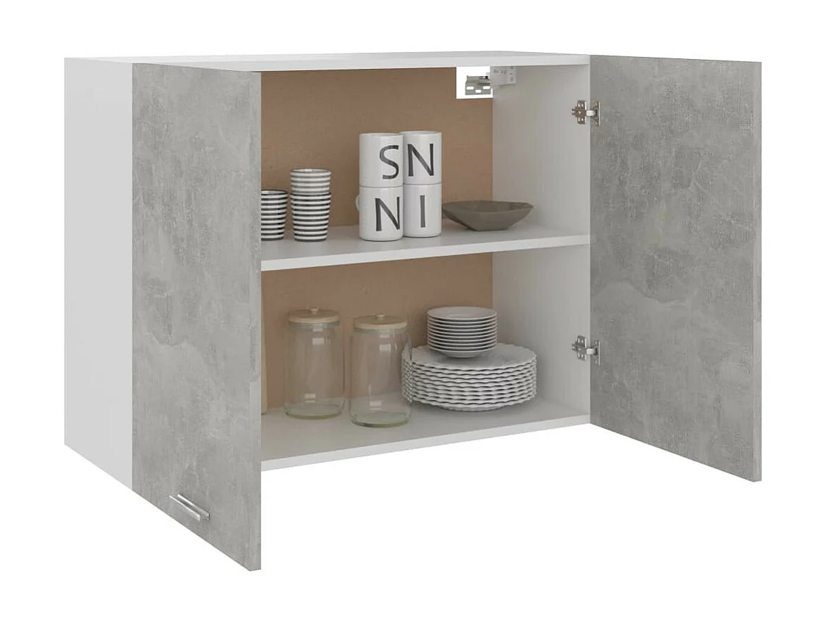 Meuble haut de cuisine Gris béton 80x31x60